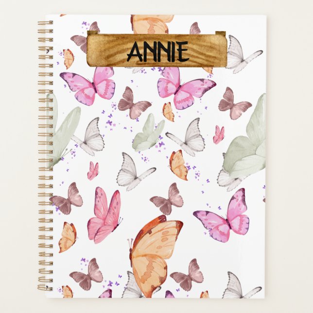 Agenda rose gold butterfly (Frente)