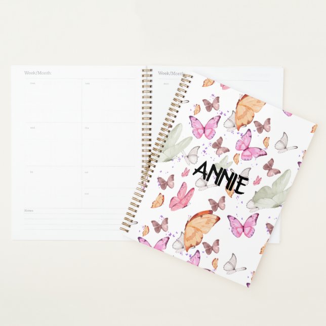 Agenda rose gold butterfly (Exibição)