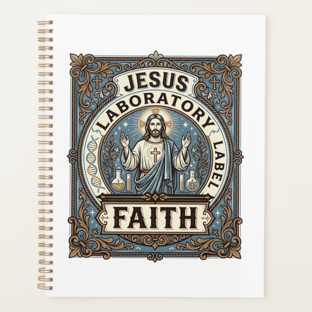 Agenda Rótulo de Laboratório de Jesus Fé Rótulo de Labora (Frente)