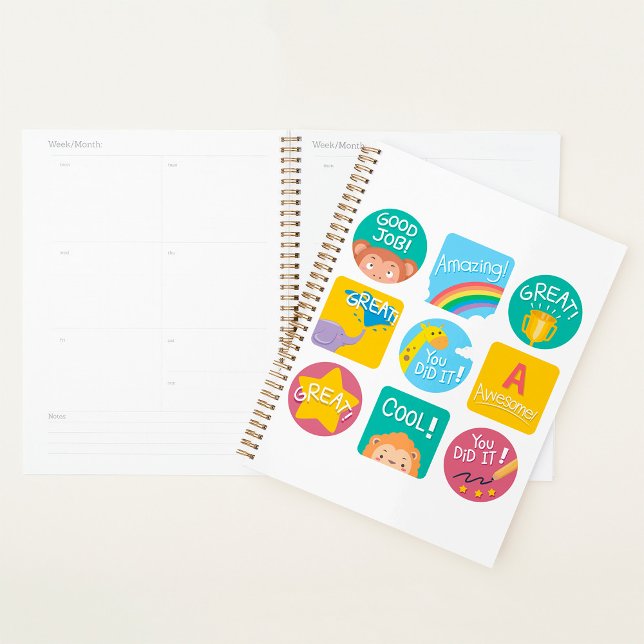 Agenda Rótulos de Sala de Aula Motivacional para Recompen (Criador carregado)