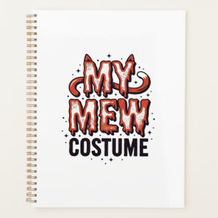 Agenda Roupa de Gato Miau engraçado de Halloween Design V