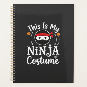 Agenda Roupa de Ninja Engraçado Design de Halloween_1