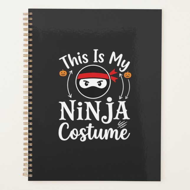 Agenda Roupa de Ninja Engraçado Design de Halloween_1 (Frente)