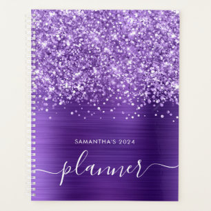Agenda Roxo ametista cintilante Glam