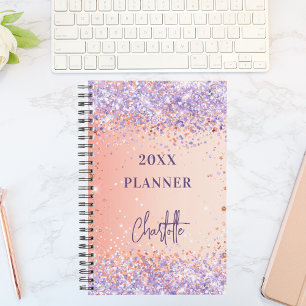 Agenda Roxo laranja rosa dourado violeta guincho 2024