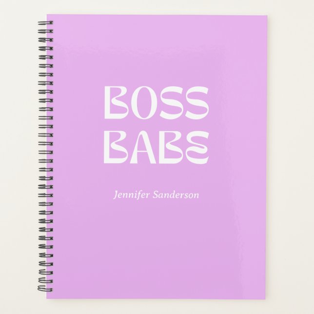 Agenda Roxo Moderno 2024 Chefe Babe Personalizado (Frente)