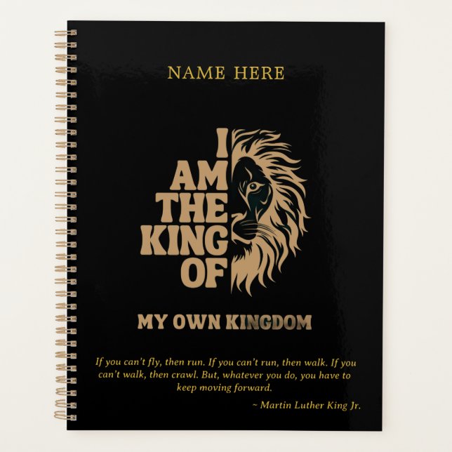 Agenda Royal Inspired I Am The King Of My Kingdom Planner (Frente)