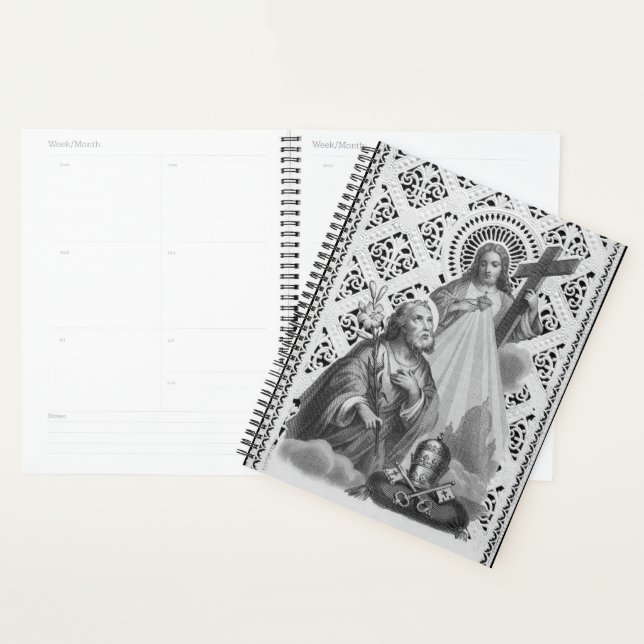 Agenda Rua. Joseph, Símbolos Papais e SHJ (Detalhe; LT 02 (Exibição)