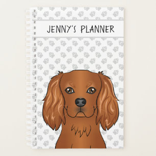 Agenda Ruby Cavalier King Charles Spaniel Dog & Title