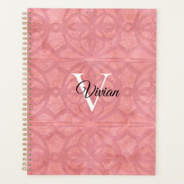 Agenda Ruddy Pink Batik Elegante Monograma
