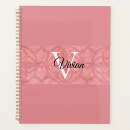 Agenda Ruddy Pink Batik Name Monogrammed
