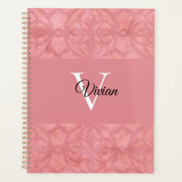 Agenda Ruddy Pink Batik Name Monogrammed