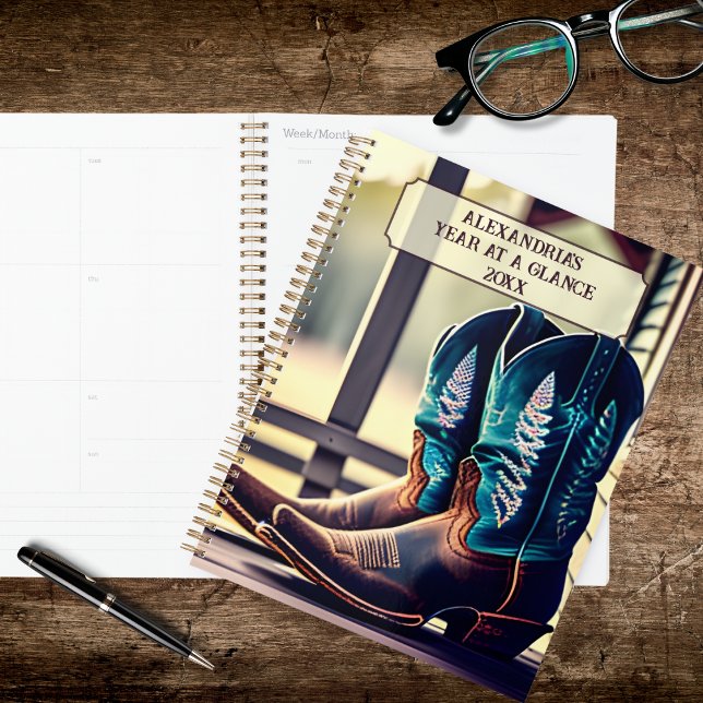 Agenda Rusic Cowboy Boots (Criador carregado)