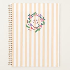 Agenda Russo Wreath Monograma de Flores Selvagens