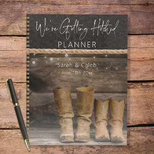 Agenda Rustic Cowboy Boots para Dois Casamentos Ranch