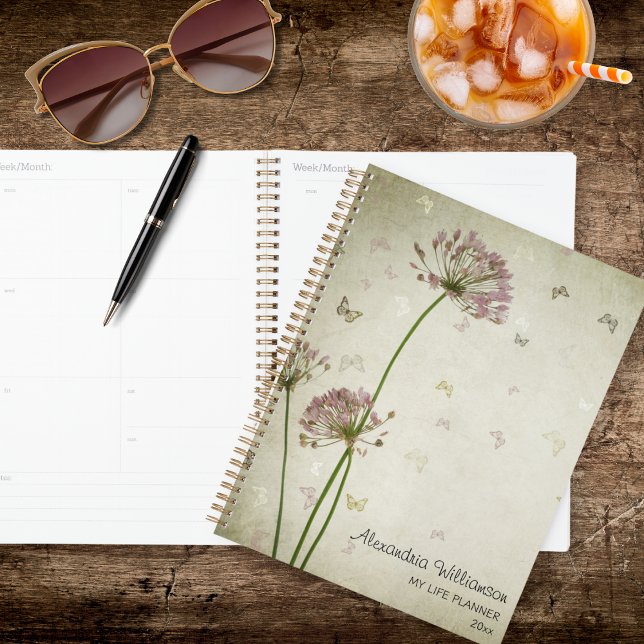 Agenda Rustic Dandelions & Butterflies  (Criador carregado)