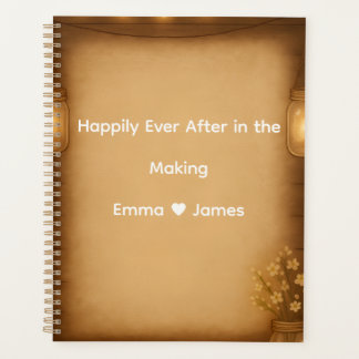 Agenda Rustic Mason Jar & String Lights Planner de Casame