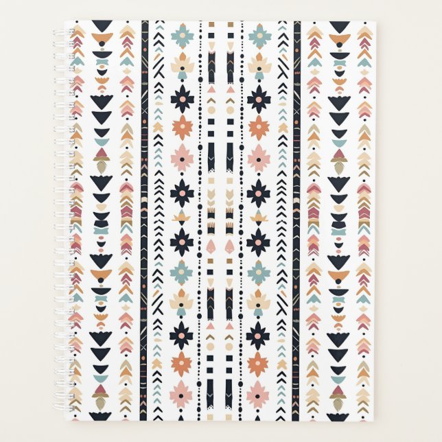 Agenda Rustic Native Ethnic Mudcloth Aesthetic Vertical (Frente)