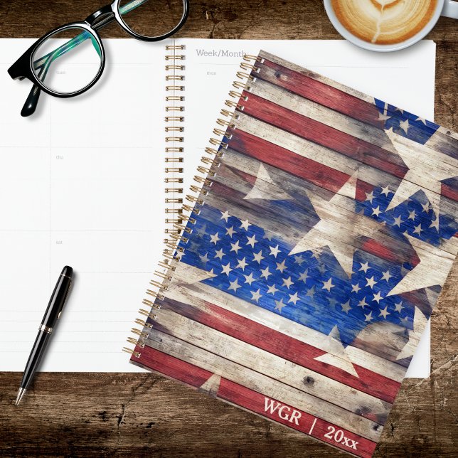 Agenda Rustic Stars and Stripes (Criador carregado)