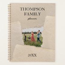 Rustic Vintage Paper Personalizado Foto Mensal