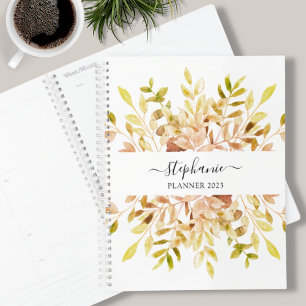 Agenda Rustic Watercolor Personalizada 2023