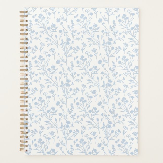 Agenda Rustling Blooms Azul Poeirento - Neutro (Frente)