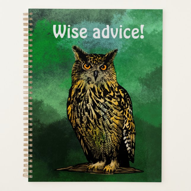 Agenda Sábio conselho Owl Planner (Frente)