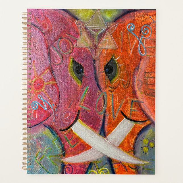 Agenda Sacred Geometry Elephant Original ART Planner (Frente)