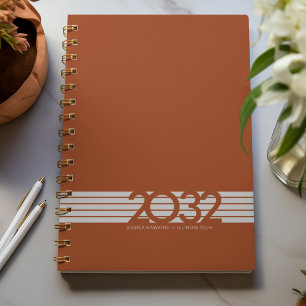 Agenda Saddle Brown Bottom Strike Spiral Semanalmente