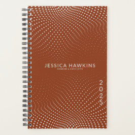 Agenda Saddle Brown Pop Dots Ano Semanal