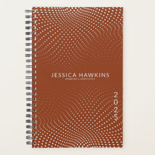 Agenda Saddle Brown Pop Dots Ano Semanal