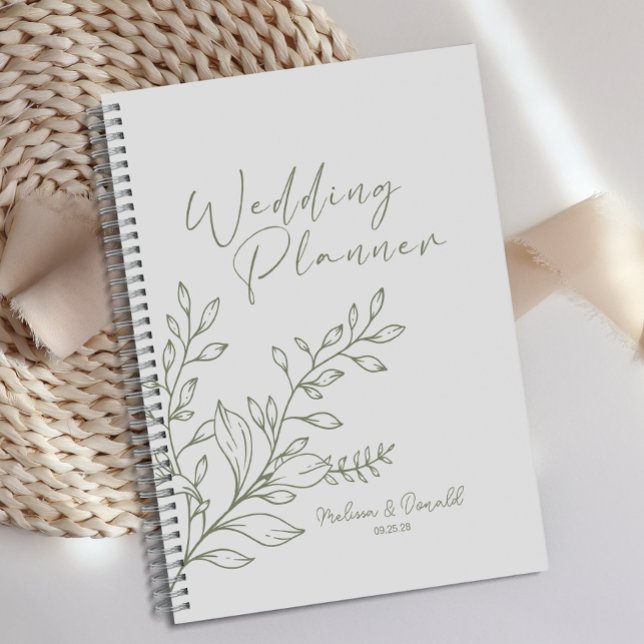Agenda Sage Flowers Boho Wedding (Criador carregado)