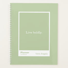 Agenda Sage Green Block Quote Large Planner