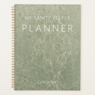 Agenda Sage Green Modern Marble