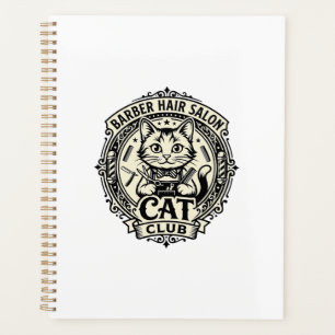 Agenda Salão de Cabelo Barbeiro Gato Gráfico de Gato Engr