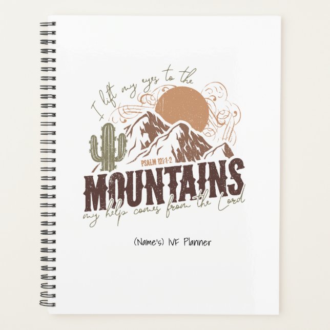 Agenda Salm 123 FIV Cristã Personalizada/Infertilidade (Frente)