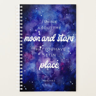 Agenda Salms Bíblia Verse Faith aquarela Estrelas Galáx