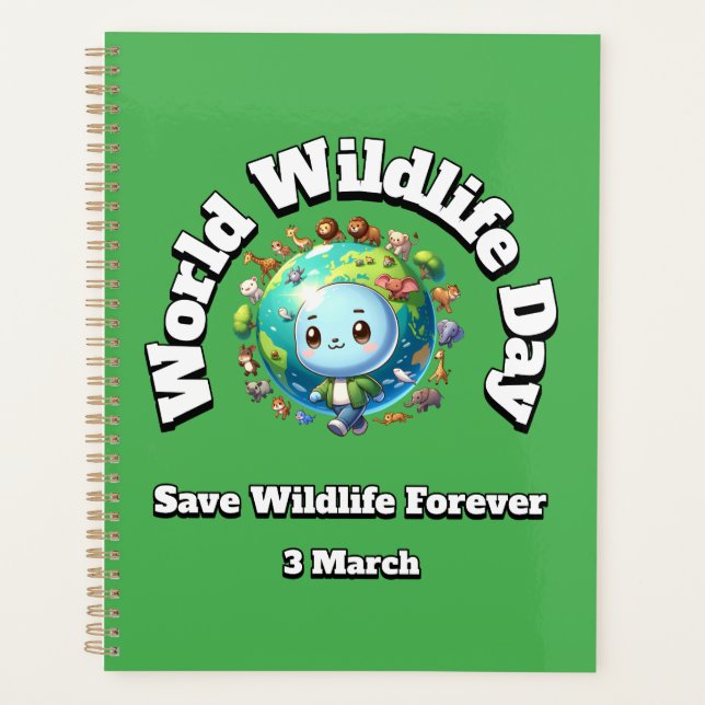 Agenda Salve a vida selvagem. Dia Mundial da Natureza (Frente)