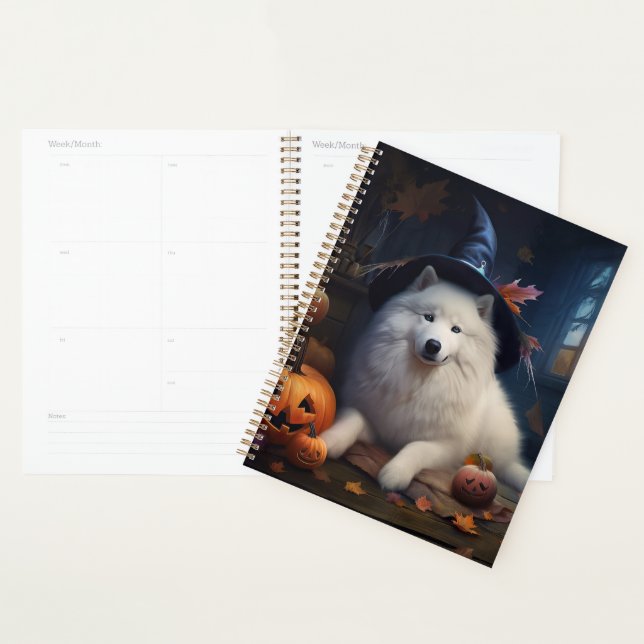 Agenda Samoyed Pumpkins Halloween Scary (Exibição)