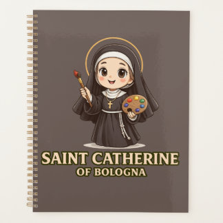Agenda Santa Catarina de Bolonha Arte Católica Vintage 