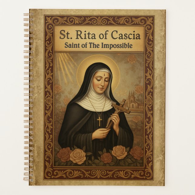 Agenda Santa Rita de Cássia Santa do Impossível Católica (Frente)