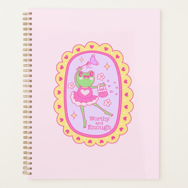 Agenda Sapo de Jolly bonito - Digno e Suficiente (Frente)