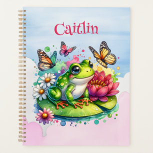 Agenda Sapo, Flores e Borboletas personalizados