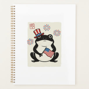 Agenda Sapo Patriótico Arte Vetorial de Gravura Vintage_1