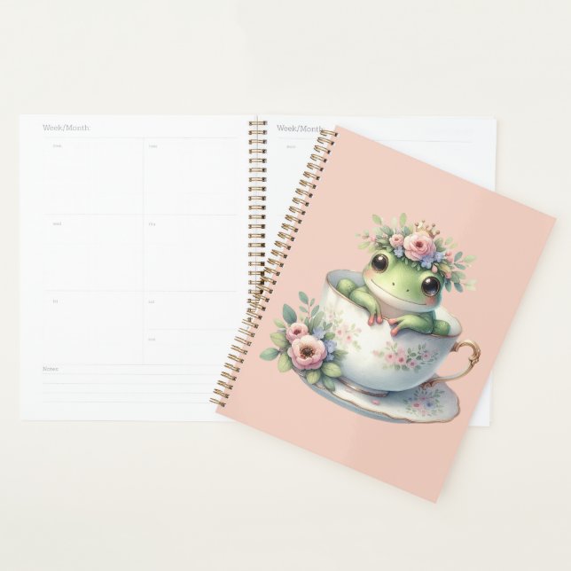 Agenda Sapo Whimsical em Floral Teacup (Exibição)