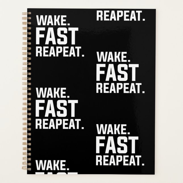 Agenda Sarcástico Gráfico de Repetição Rápida do Acordar  (Frente)