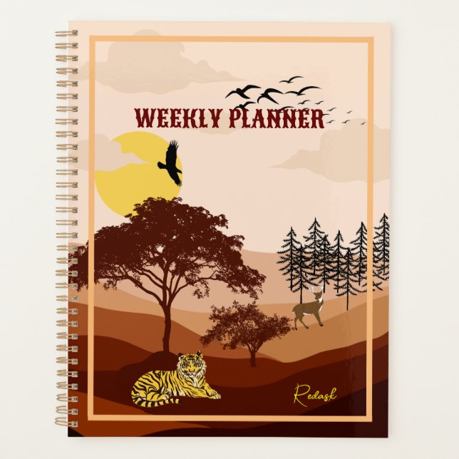 Agenda Savannah Nature Landscape Sunset Art (Frente)