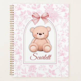 Agenda Scarlett | Design de Enfermeiro de Urso Rosa Perso