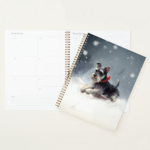 Agenda Schnauzer miniatura Natal neve inverno
