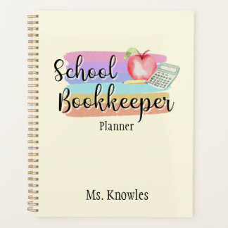 Agenda School Bookkeeper Colorful Planner